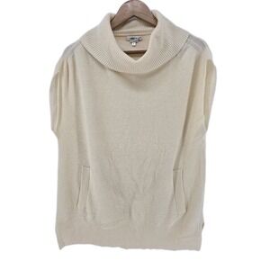 Tyler Boe Cowl Neck Sleeveless Sweater Cashmere Cream Size S